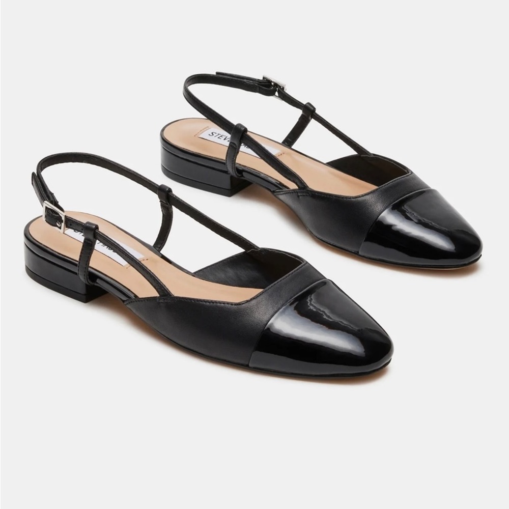 Black Leather Mules